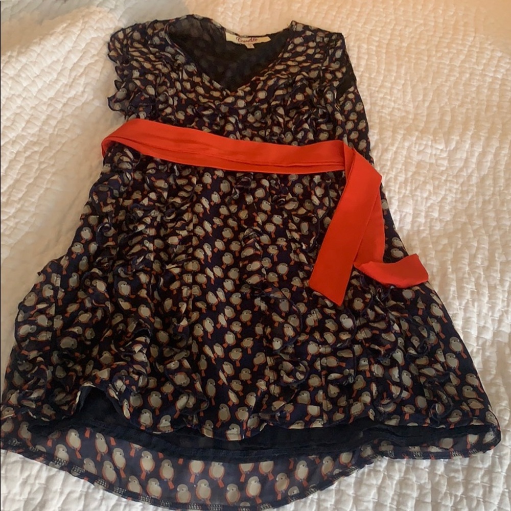 Bird print dress